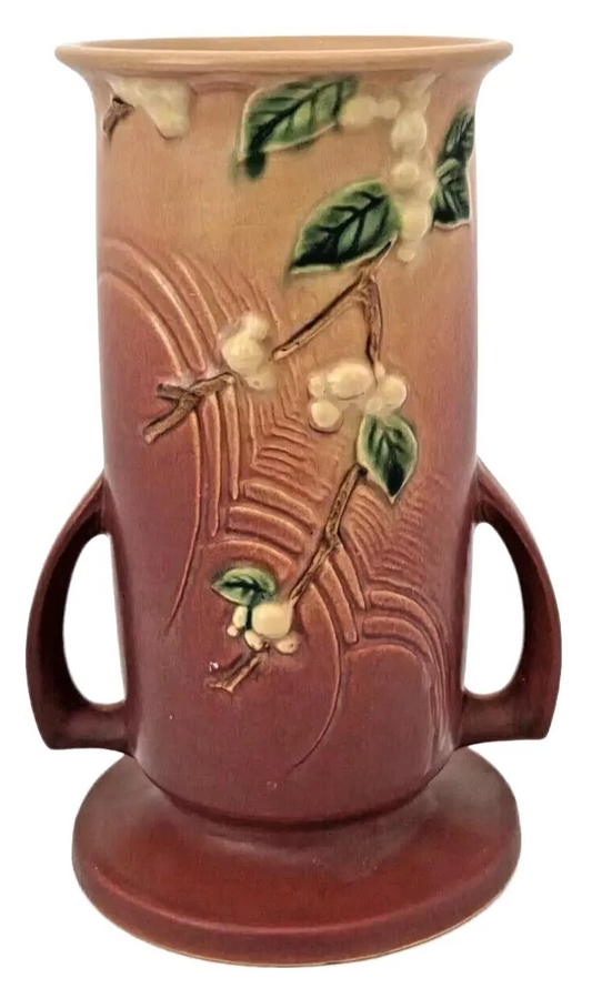 Vintage Embossed Floral Ceramic Decorative Vase β 9.5 Inch