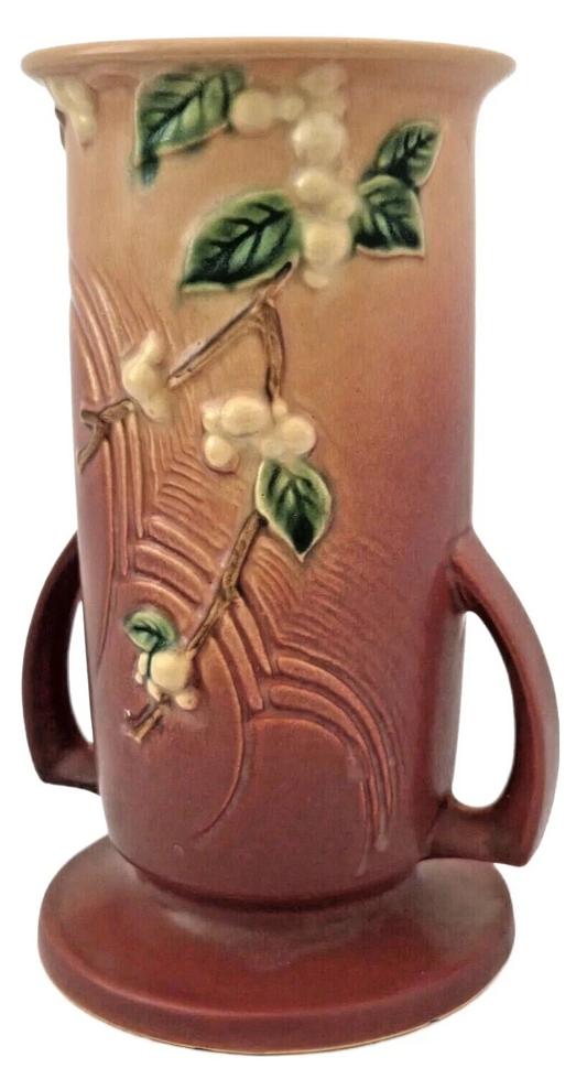 Vintage Embossed Floral Ceramic Decorative Vase – 9.5 Inch